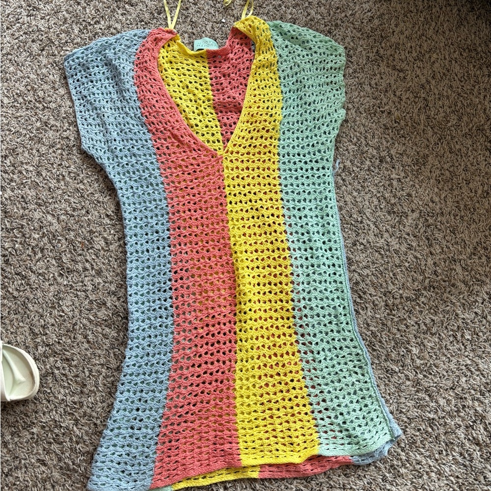 Judith March Multicolor Knit Swim Coverup